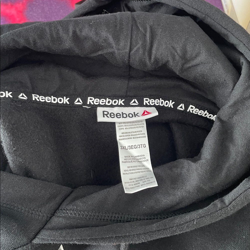 Men's new with tags 3x Reebok black delta fleece hoodie - Picture 6 of 9